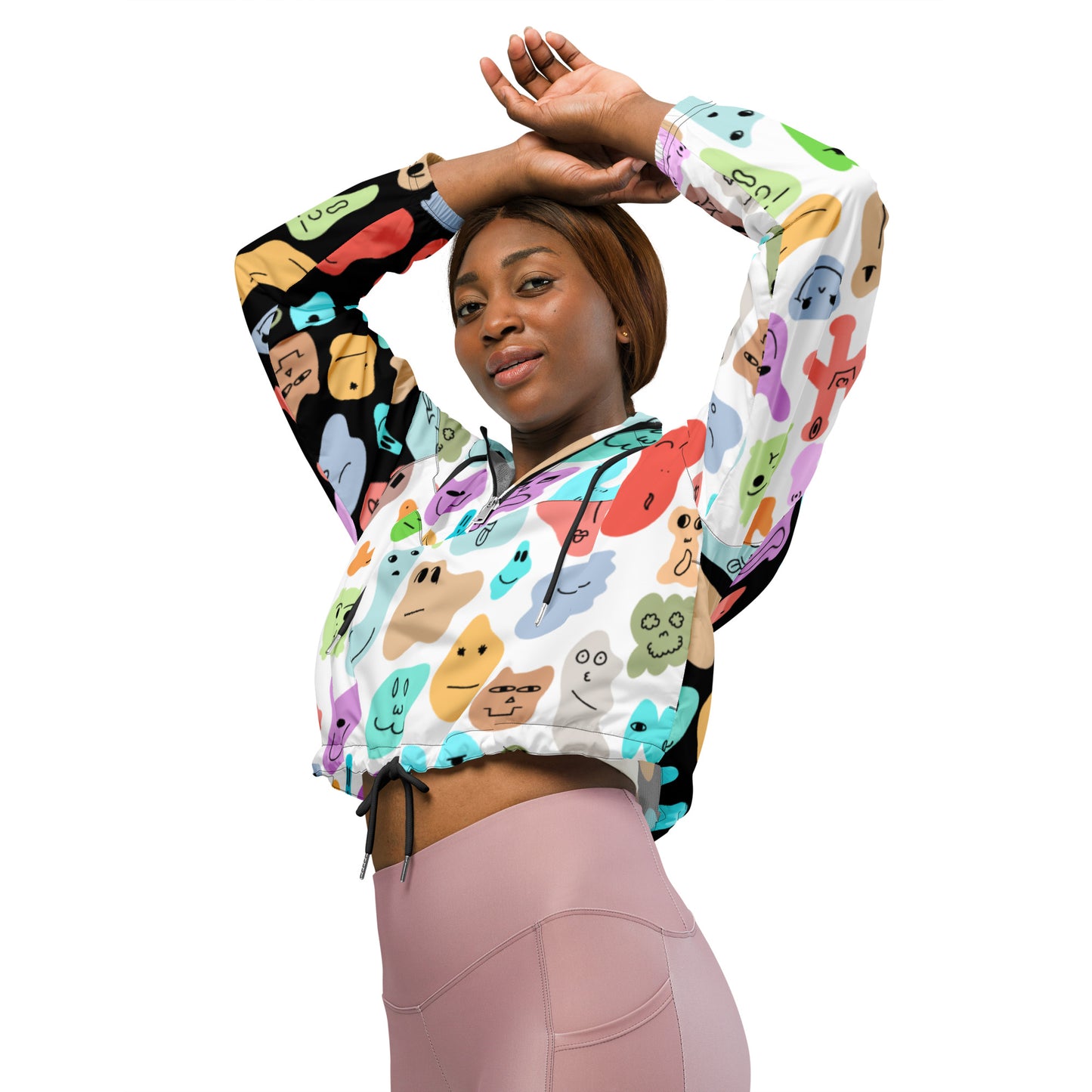 Moodz Cropped Windbreaker - Multi-colored