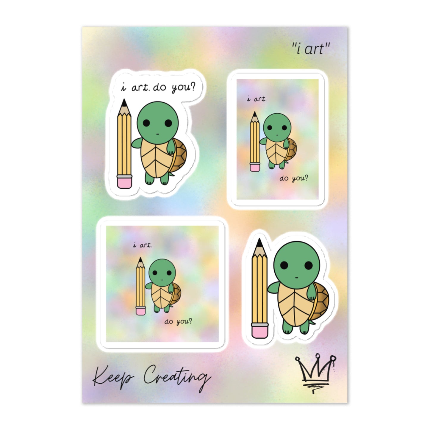 i art Sticker Sheet - Large