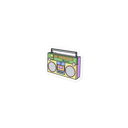 Color-block Boom Box Vinyl Sticker