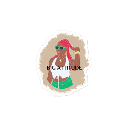 Big Attitude Vinyl Sticker