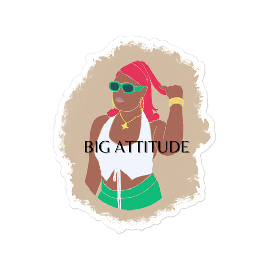 Big Attitude Vinyl Sticker