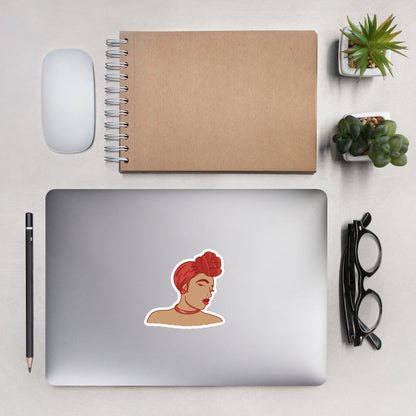 Red Girl Vinyl Sticker