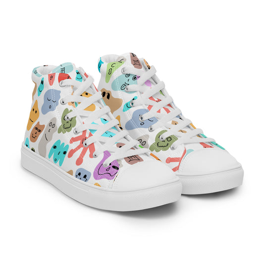 Moodz Women’s High Top Canvas Sneakers - White